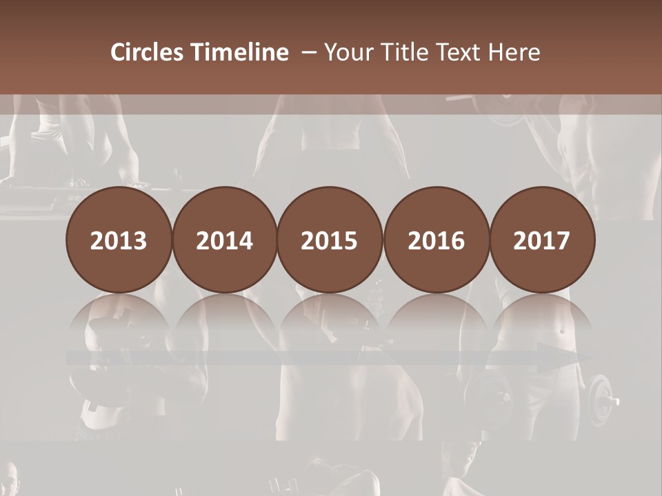 A Man With No Shirt Holding A Barbell PowerPoint Template