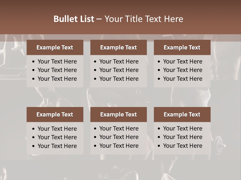 A Man With No Shirt Holding A Barbell PowerPoint Template