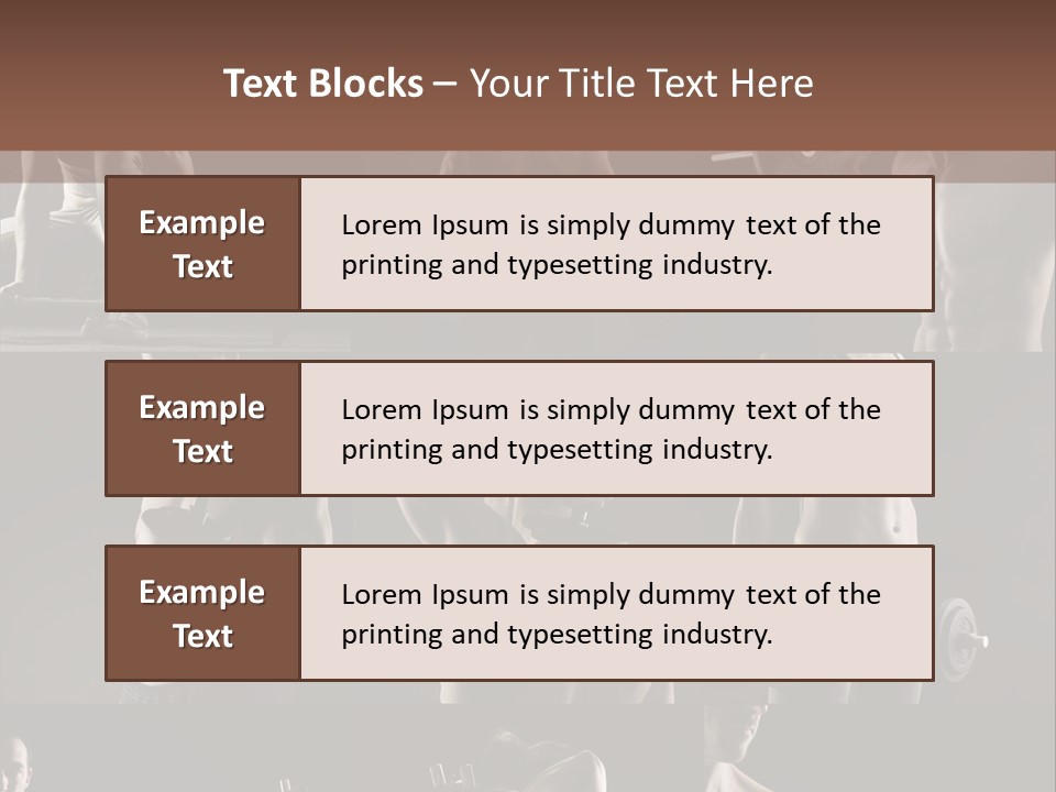 A Man With No Shirt Holding A Barbell PowerPoint Template