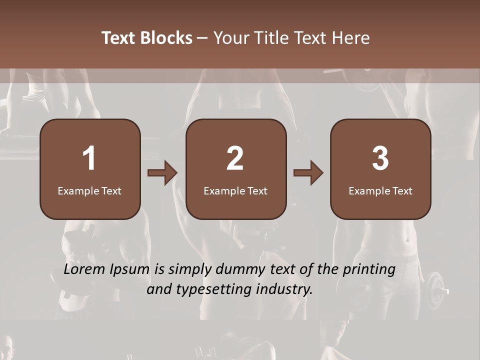 A Man With No Shirt Holding A Barbell PowerPoint Template