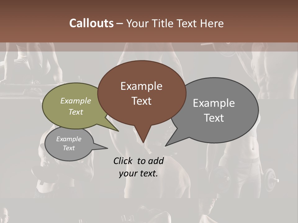 A Man With No Shirt Holding A Barbell PowerPoint Template