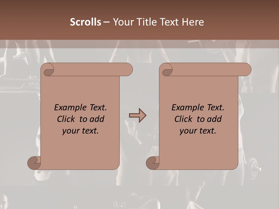 A Man With No Shirt Holding A Barbell PowerPoint Template