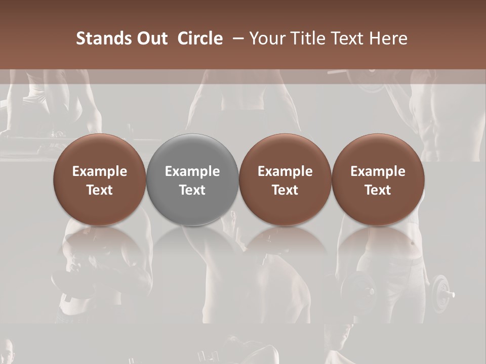 A Man With No Shirt Holding A Barbell PowerPoint Template