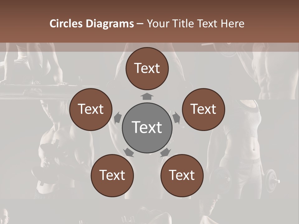 A Man With No Shirt Holding A Barbell PowerPoint Template