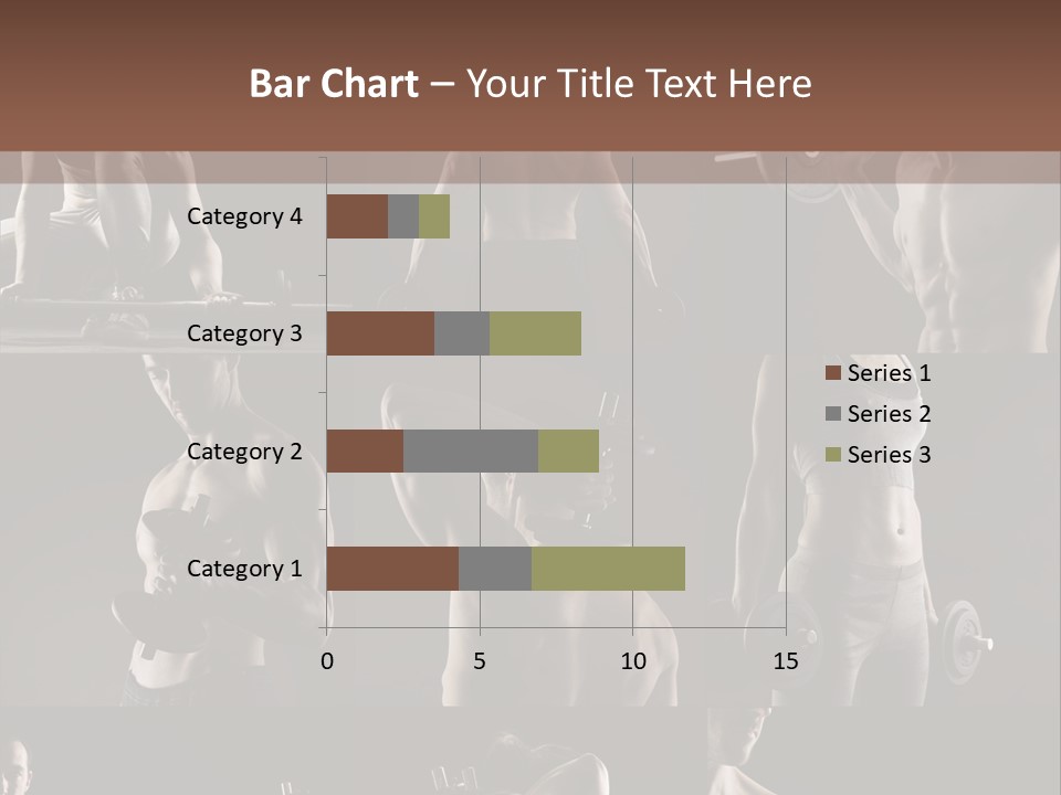 A Man With No Shirt Holding A Barbell PowerPoint Template