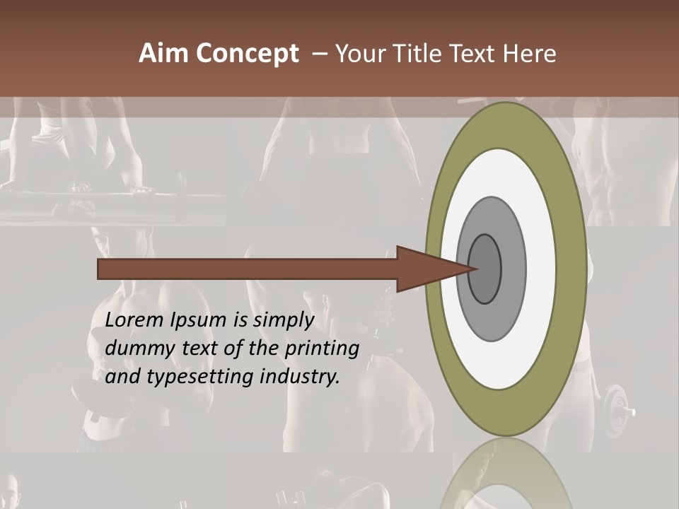 A Man With No Shirt Holding A Barbell PowerPoint Template