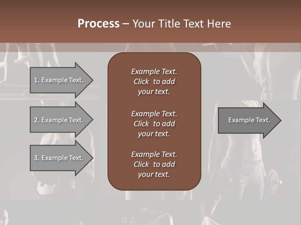 A Man With No Shirt Holding A Barbell PowerPoint Template