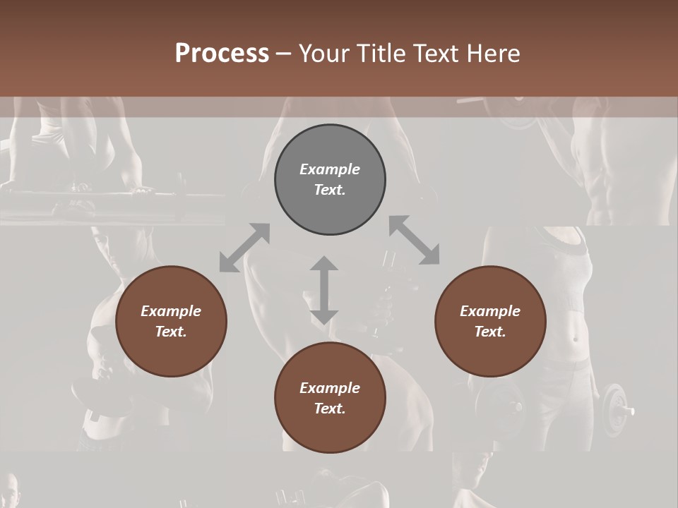 A Man With No Shirt Holding A Barbell PowerPoint Template