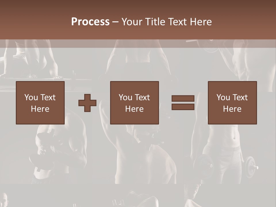 A Man With No Shirt Holding A Barbell PowerPoint Template