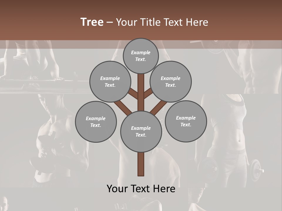 A Man With No Shirt Holding A Barbell PowerPoint Template
