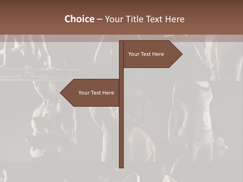 A Man With No Shirt Holding A Barbell PowerPoint Template