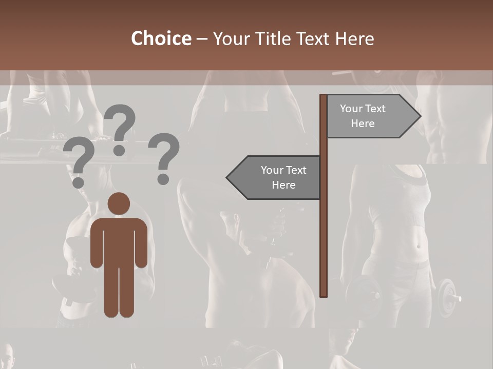 A Man With No Shirt Holding A Barbell PowerPoint Template