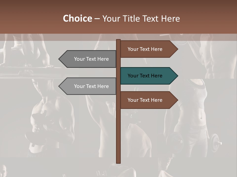 A Man With No Shirt Holding A Barbell PowerPoint Template