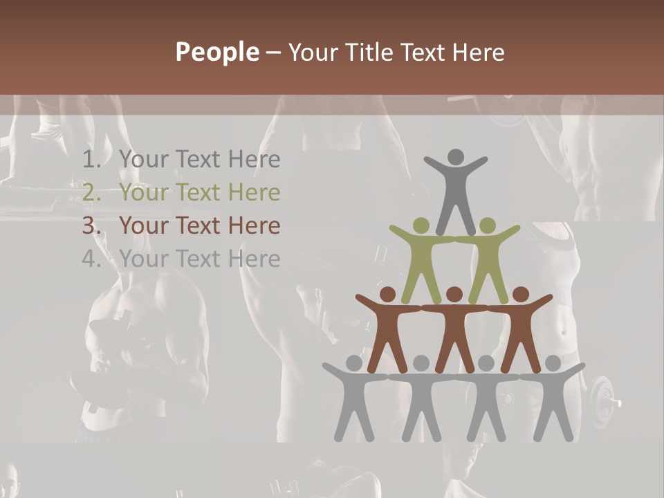 A Man With No Shirt Holding A Barbell PowerPoint Template