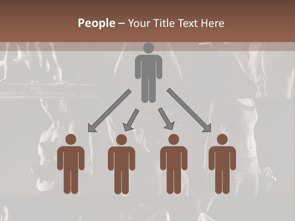 A Man With No Shirt Holding A Barbell PowerPoint Template