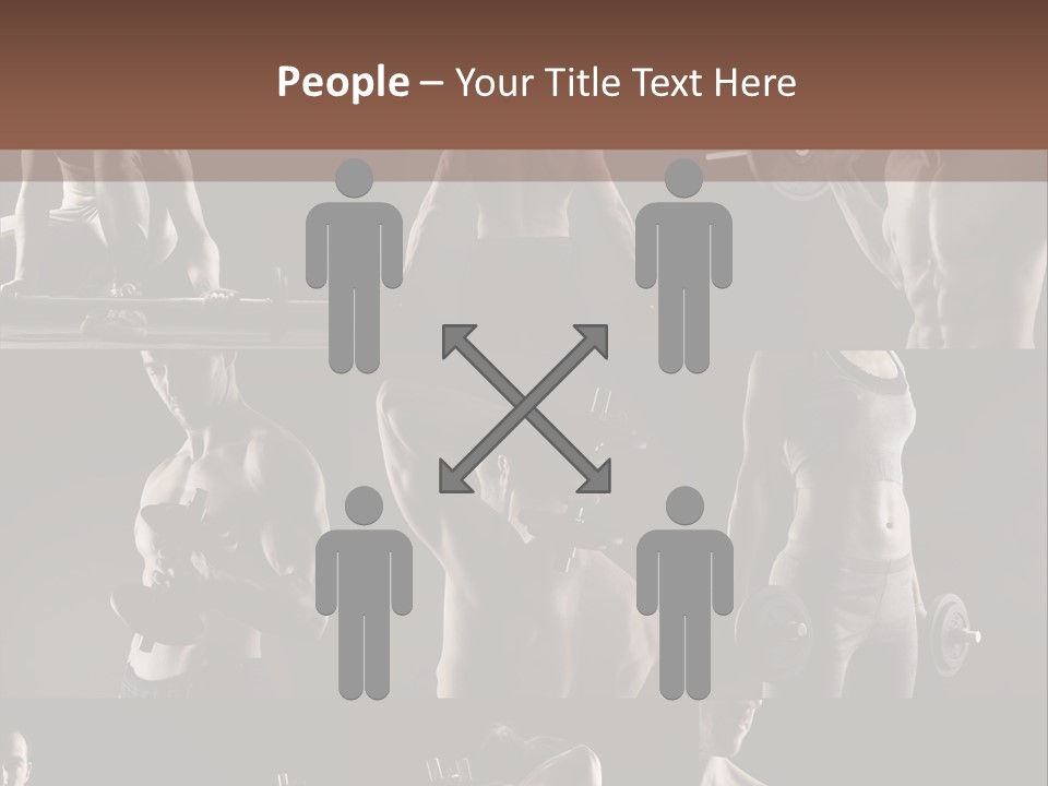 A Man With No Shirt Holding A Barbell PowerPoint Template