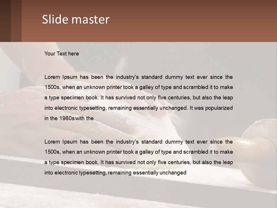 A Person Kneading Dough On Top Of A Table PowerPoint Template