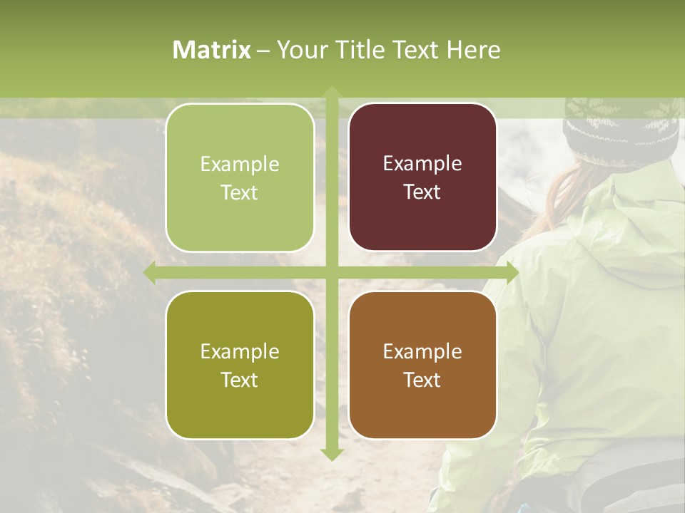A Person Walking Up A Mountain Trail With Skis PowerPoint Template