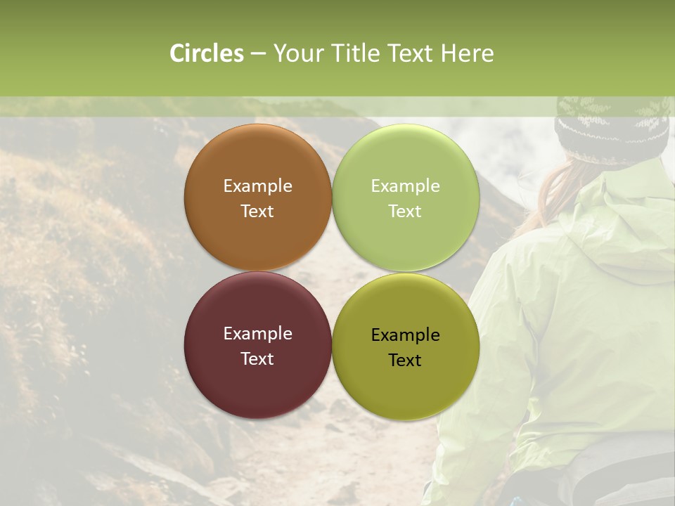 A Person Walking Up A Mountain Trail With Skis PowerPoint Template