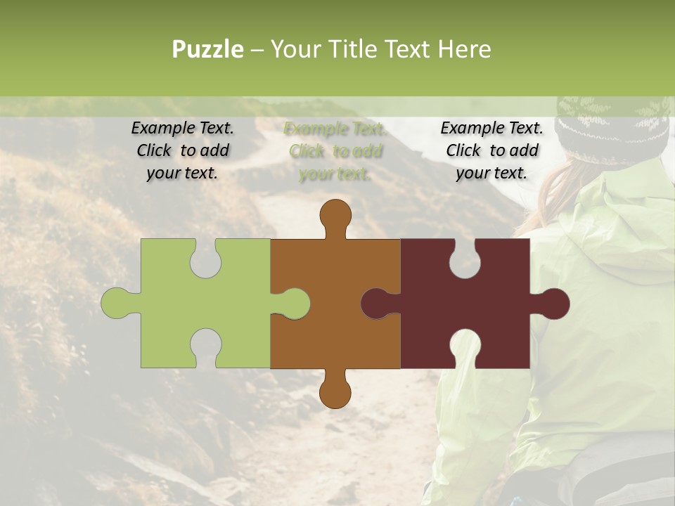 A Person Walking Up A Mountain Trail With Skis PowerPoint Template