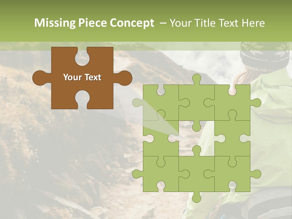 A Person Walking Up A Mountain Trail With Skis PowerPoint Template