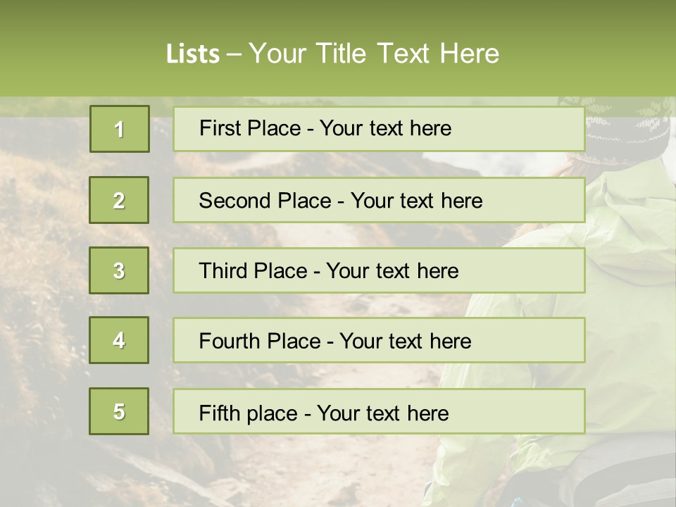 A Person Walking Up A Mountain Trail With Skis PowerPoint Template