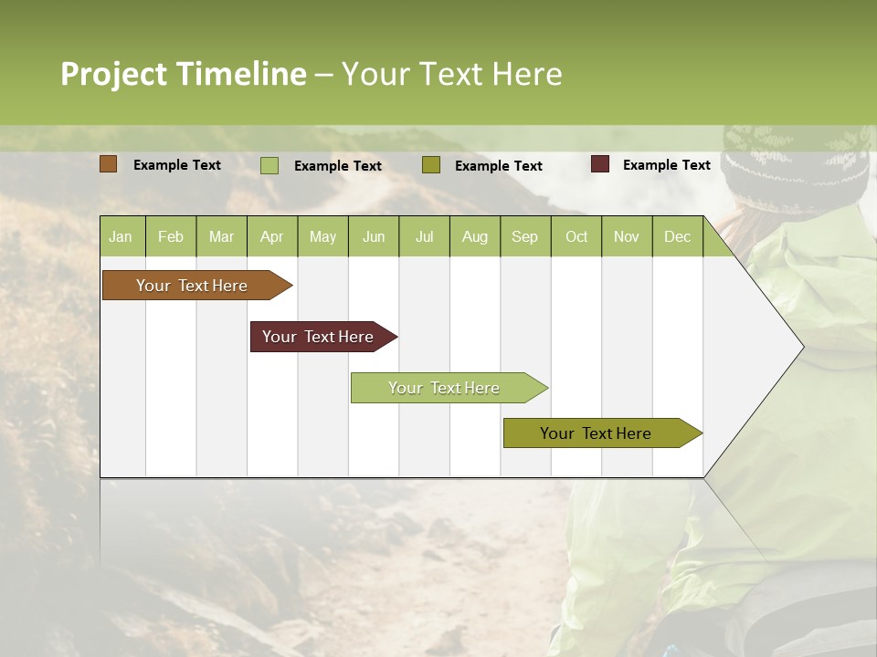 A Person Walking Up A Mountain Trail With Skis PowerPoint Template