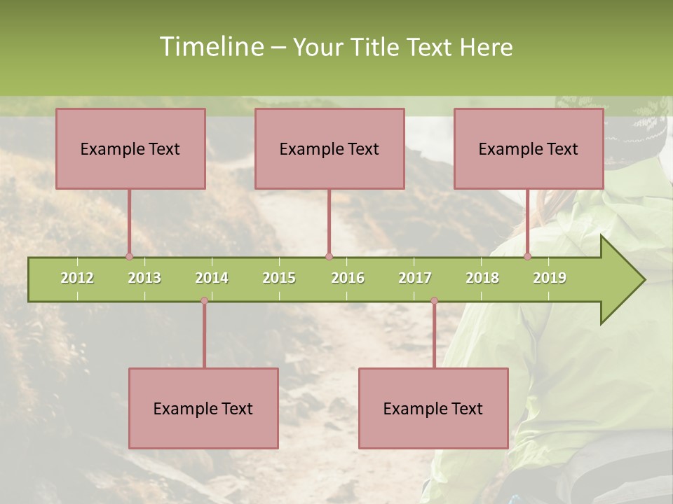 A Person Walking Up A Mountain Trail With Skis PowerPoint Template