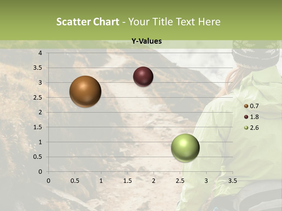 A Person Walking Up A Mountain Trail With Skis PowerPoint Template