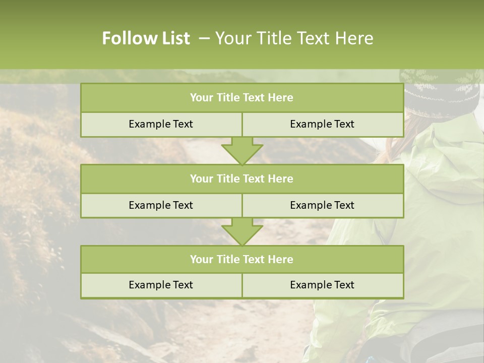A Person Walking Up A Mountain Trail With Skis PowerPoint Template