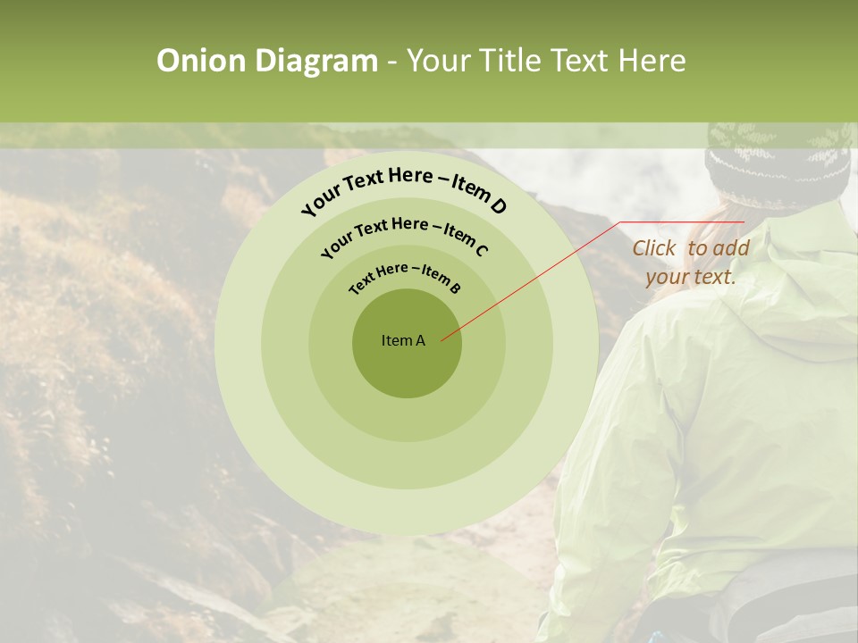 A Person Walking Up A Mountain Trail With Skis PowerPoint Template