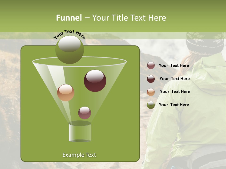 A Person Walking Up A Mountain Trail With Skis PowerPoint Template