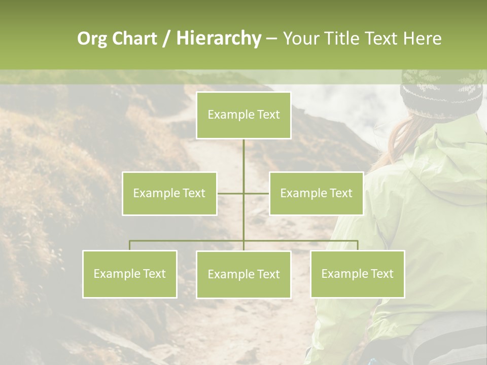 A Person Walking Up A Mountain Trail With Skis PowerPoint Template