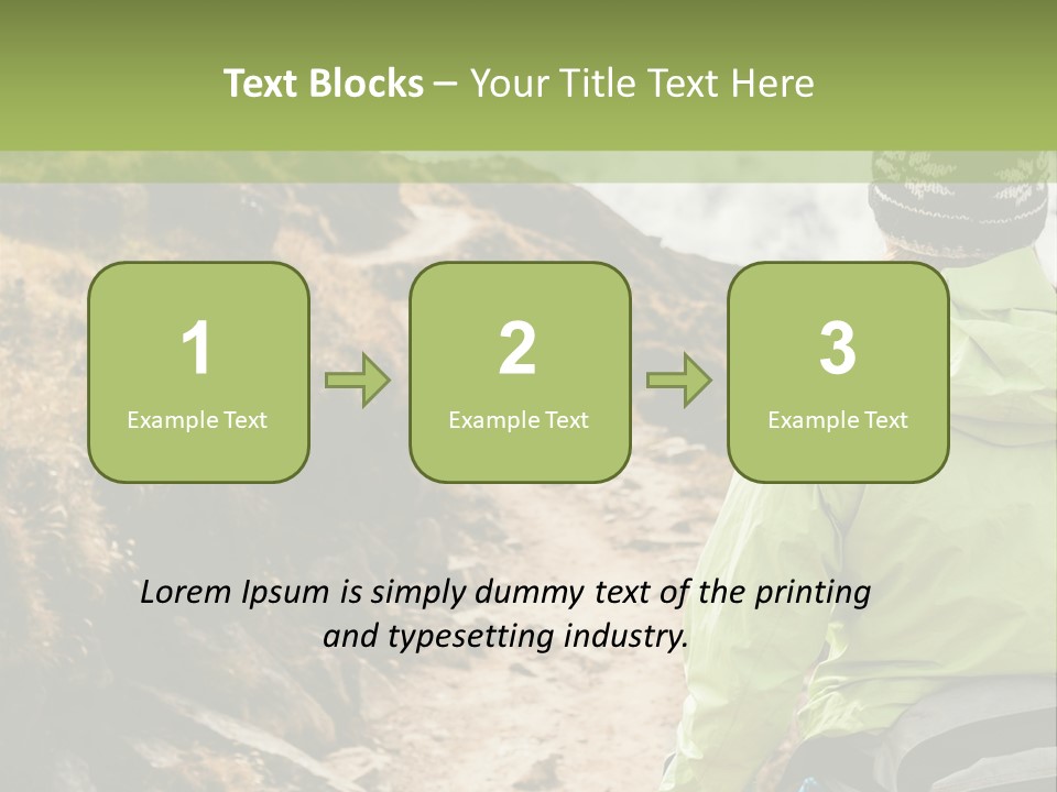 A Person Walking Up A Mountain Trail With Skis PowerPoint Template