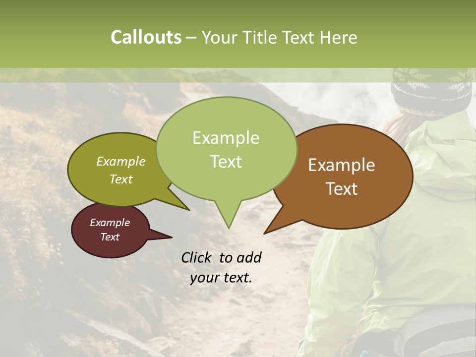 A Person Walking Up A Mountain Trail With Skis PowerPoint Template