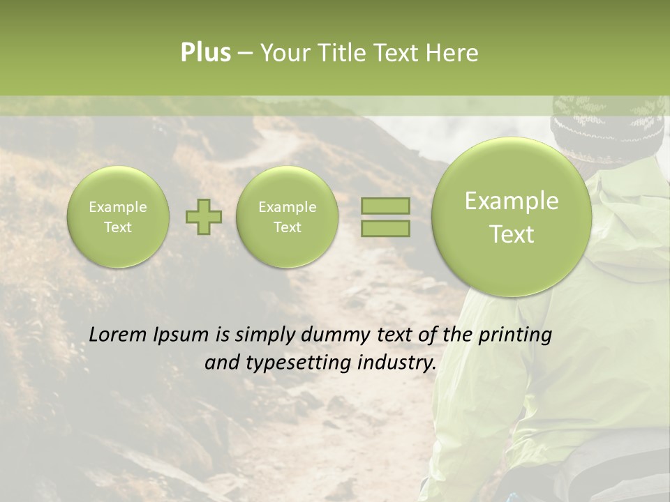 A Person Walking Up A Mountain Trail With Skis PowerPoint Template