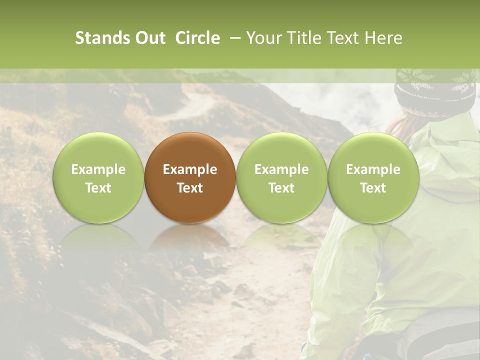 A Person Walking Up A Mountain Trail With Skis PowerPoint Template