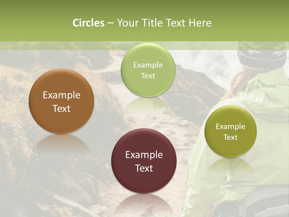 A Person Walking Up A Mountain Trail With Skis PowerPoint Template