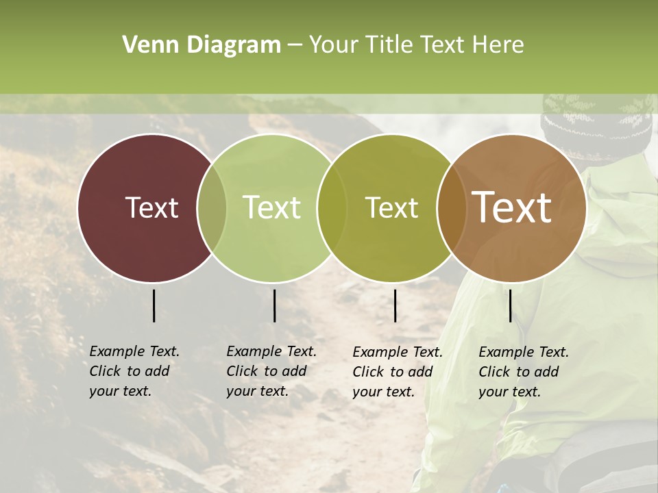 A Person Walking Up A Mountain Trail With Skis PowerPoint Template