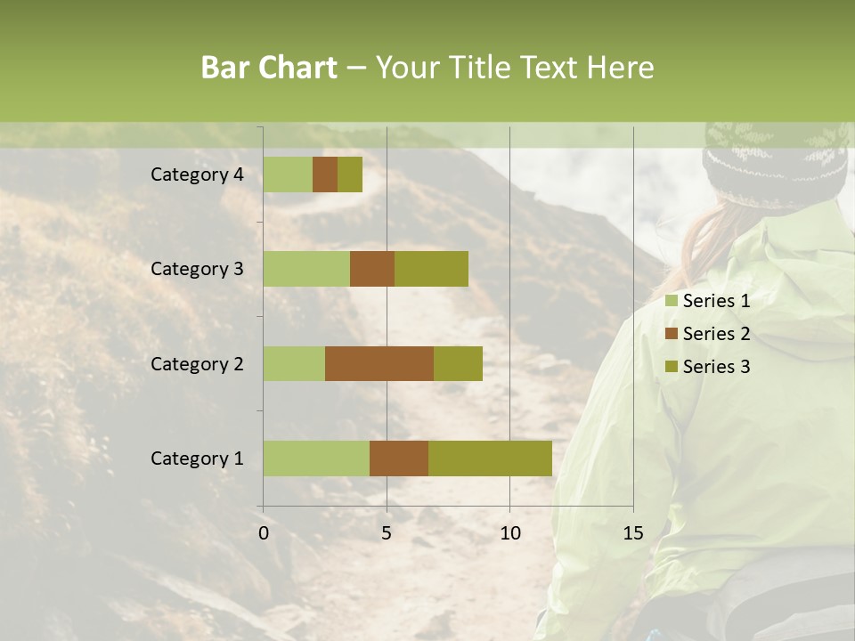 A Person Walking Up A Mountain Trail With Skis PowerPoint Template