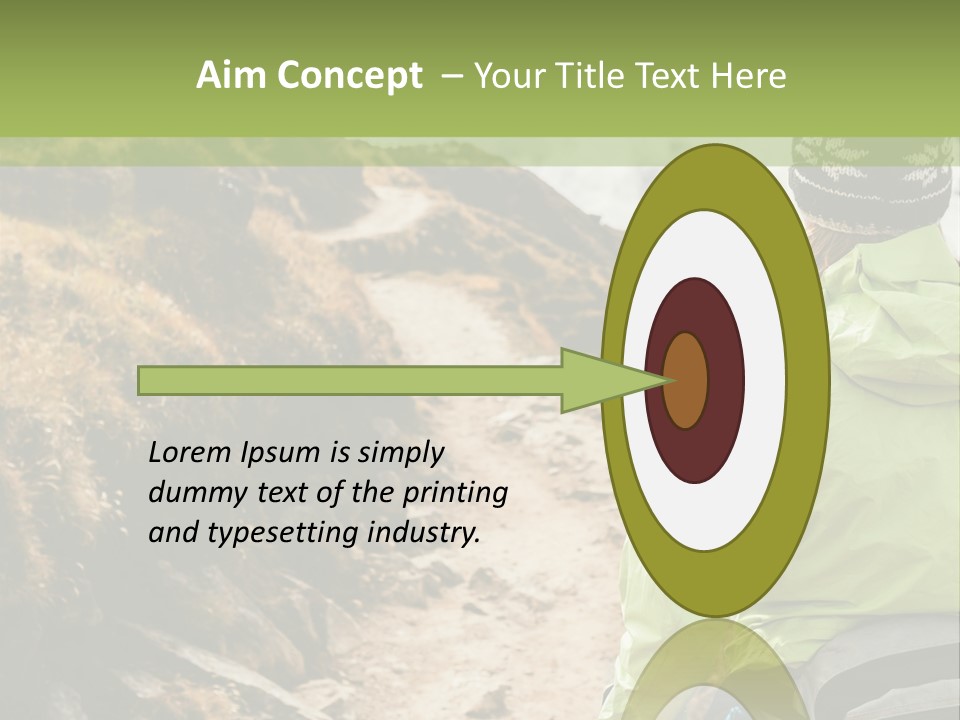 A Person Walking Up A Mountain Trail With Skis PowerPoint Template