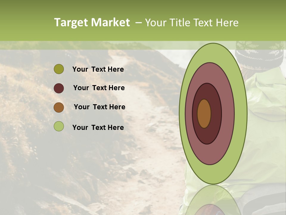 A Person Walking Up A Mountain Trail With Skis PowerPoint Template