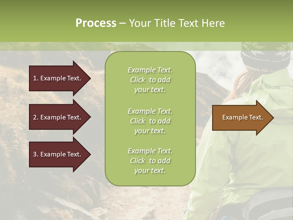 A Person Walking Up A Mountain Trail With Skis PowerPoint Template