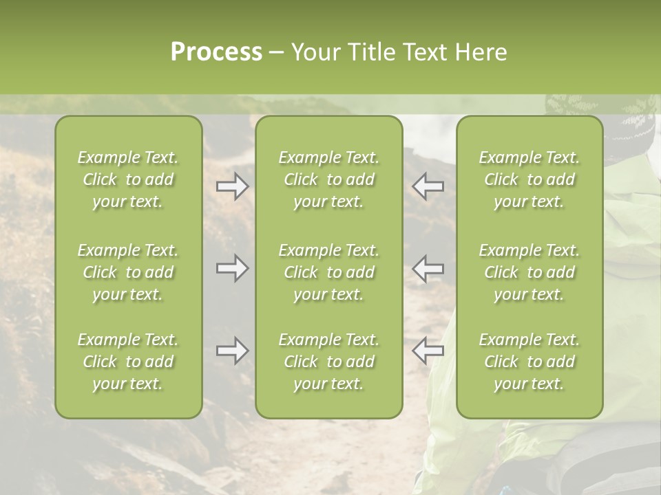 A Person Walking Up A Mountain Trail With Skis PowerPoint Template