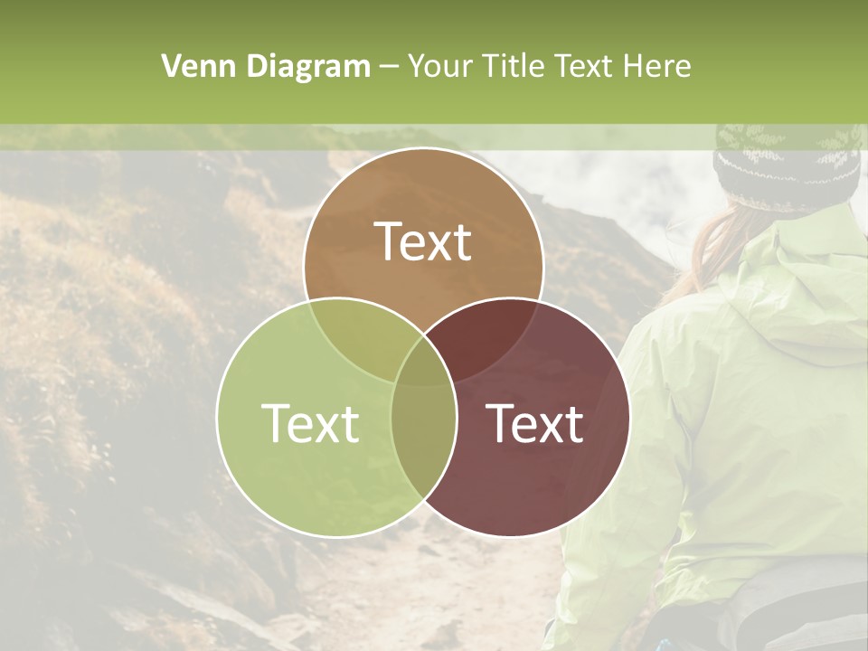 A Person Walking Up A Mountain Trail With Skis PowerPoint Template