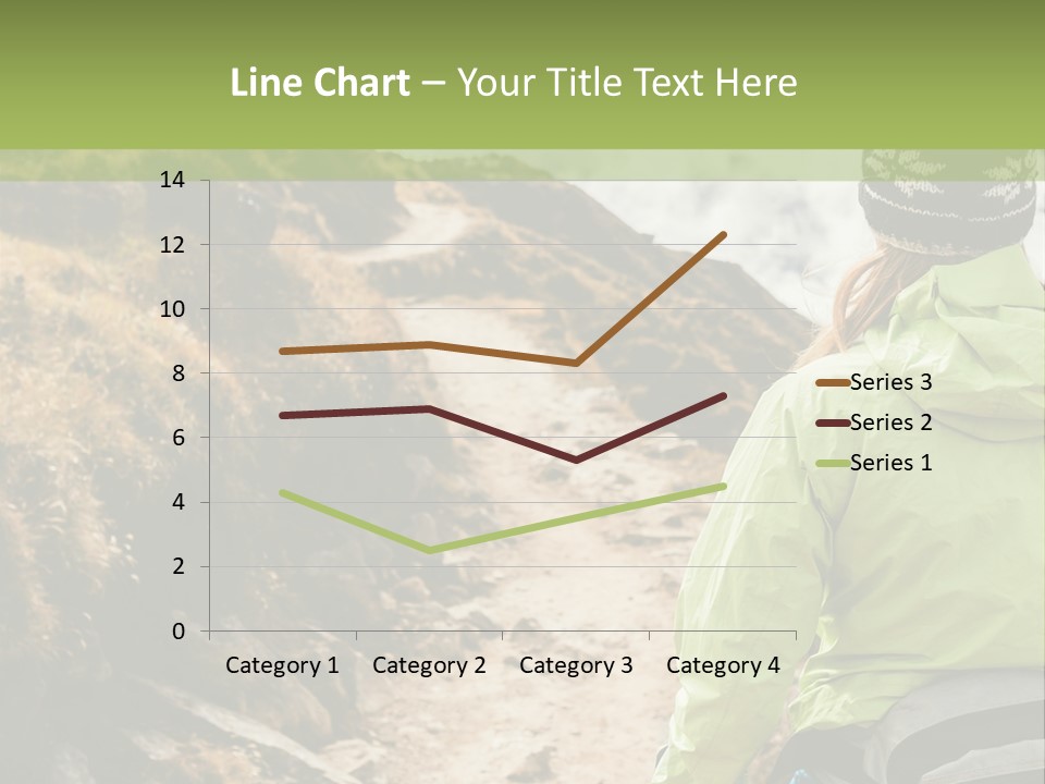 A Person Walking Up A Mountain Trail With Skis PowerPoint Template