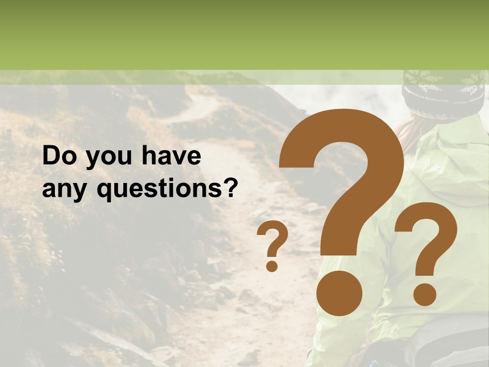 A Person Walking Up A Mountain Trail With Skis PowerPoint Template