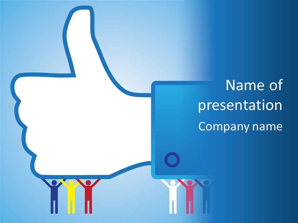 A Thumbs Up Powerpoint Presentation Is Shown PowerPoint Template