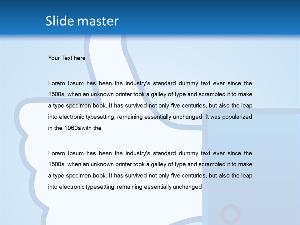 A Thumbs Up Powerpoint Presentation Is Shown PowerPoint Template