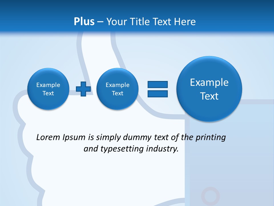 A Thumbs Up Powerpoint Presentation Is Shown PowerPoint Template